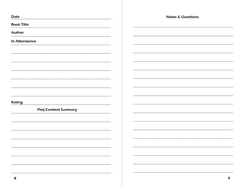 My Book Club Journal